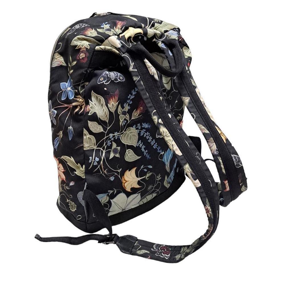 Gucci Floral Pattern Black Backpack Nylon - image 1